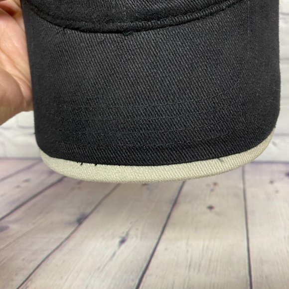 Carolina Panthers Hat Cap Strap Back Black White Embroidered Log NFL Football - Picture 7 of 10